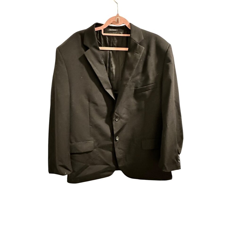 💰BOGO💰 Pronto Uomo Platinum Mens Black Wool Tuxedo Blazer Size 50 Regular